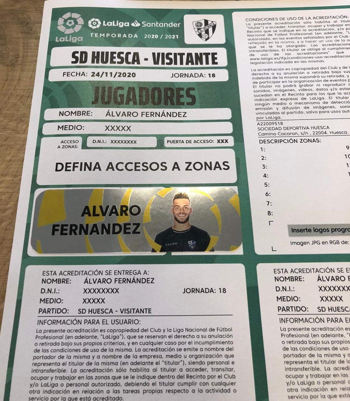 Acreditaciones personalizadas